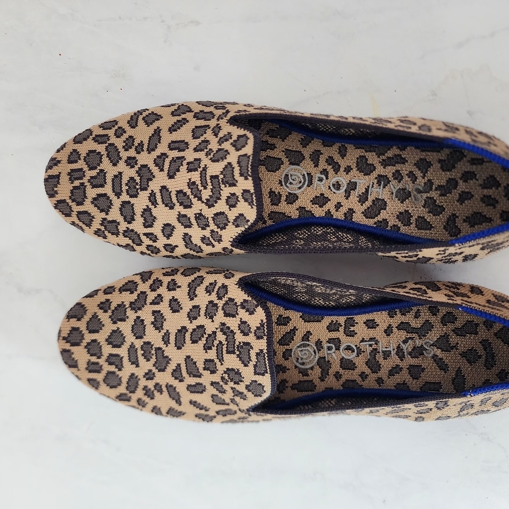 Rothy's Brown and Black Leopard Print Loafers - Picture 10 of 12